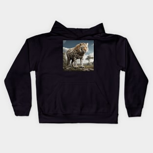 Graceful Leopard in Wildlife Habitat Kids Hoodie